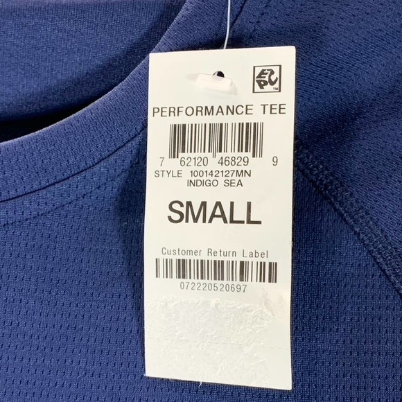 ID Ideology Men's Indigo Sea Rapidry Moisture-Wicking Mesh Crewneck T-Shirt SZ S - Picture 8 of 8